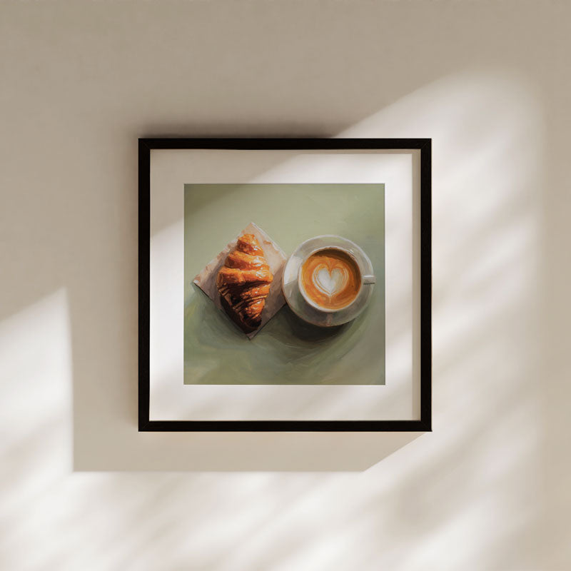 Croissant & Latte • Fine Art Print