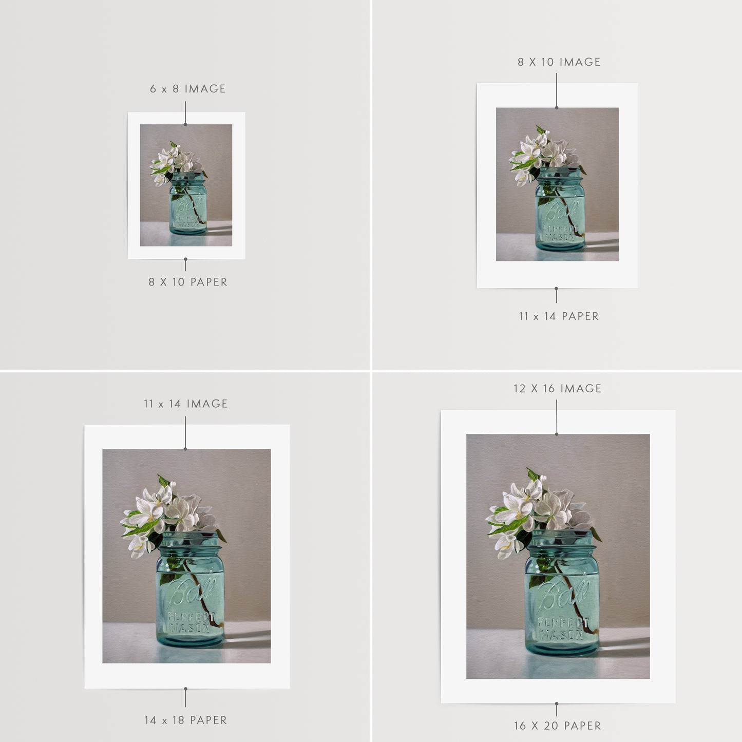 This artwork features a freshly picked bouquet of crabapple blossoms – such a shame they only last about a week.