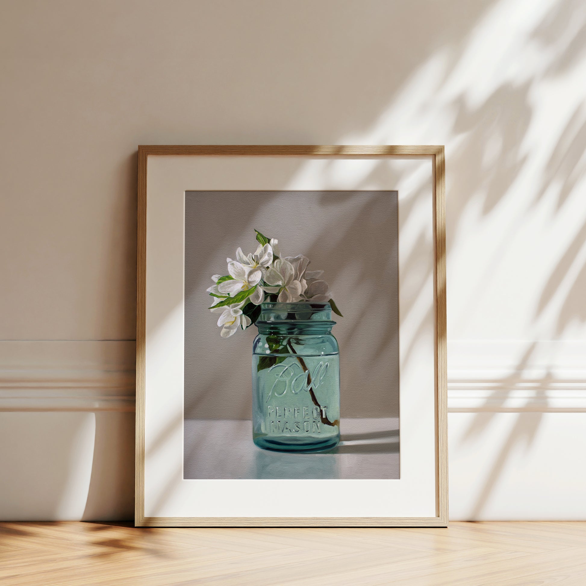 This artwork features a freshly picked bouquet of crabapple blossoms – such a shame they only last about a week.