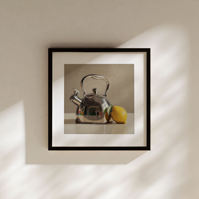 Teal Kettle & Lemon • Fine Art Print