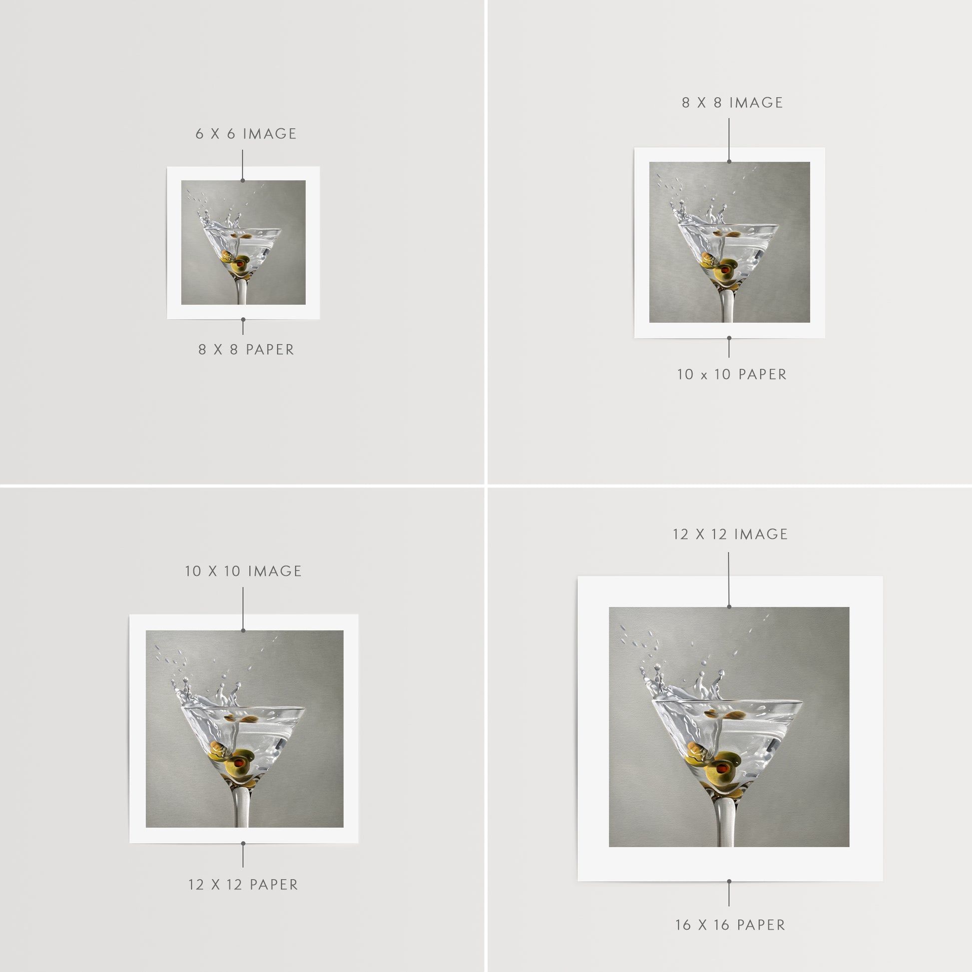 This artwork features a trio of green olives on a blue cocktail sword with some nice dramatic lighting.