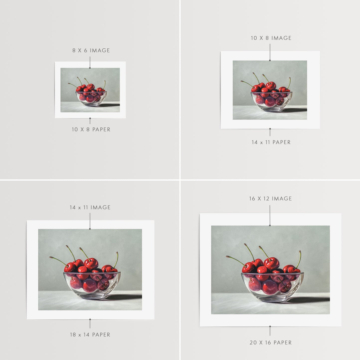 Glass Bowl of Cherries | Fine Art Print