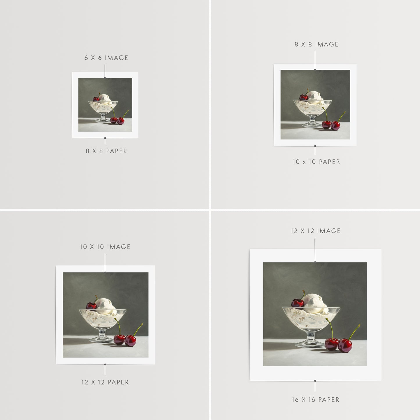 Ice Cream & Cherries | Fine Art Print