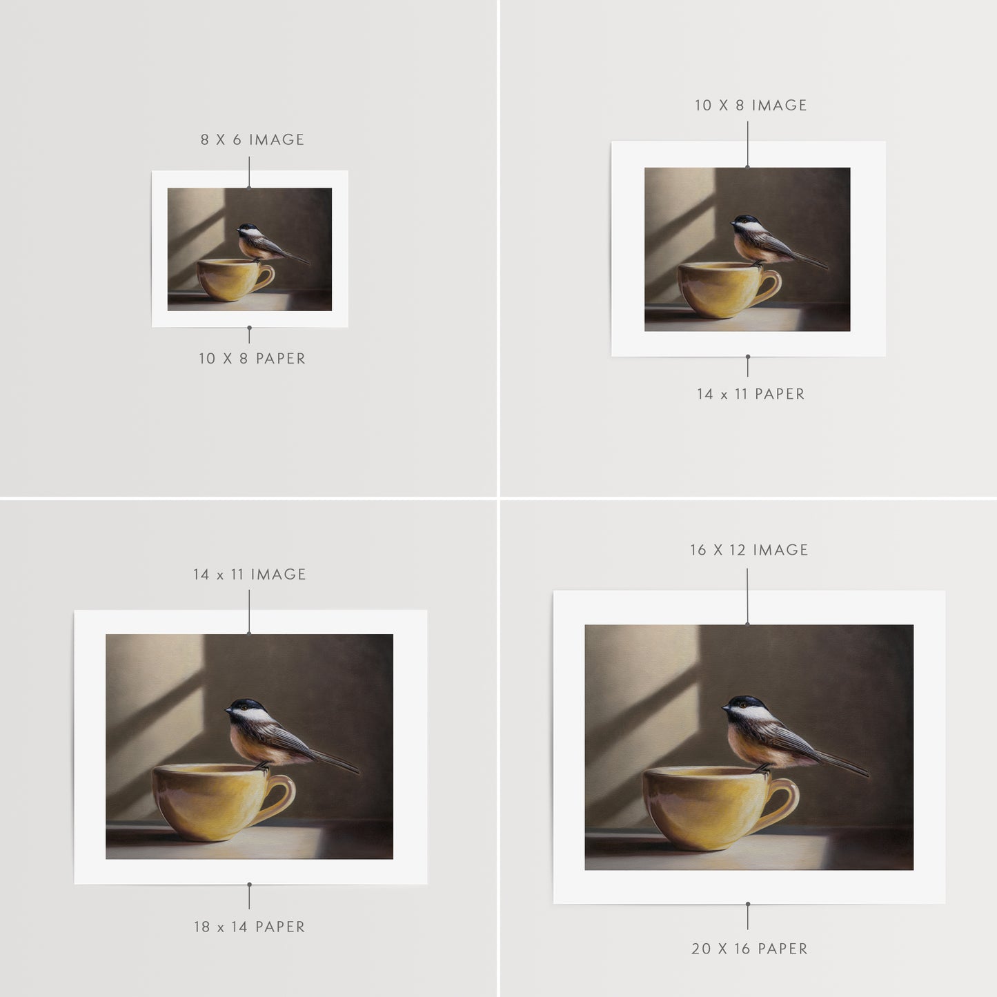 Chickadee & Yellow Cup