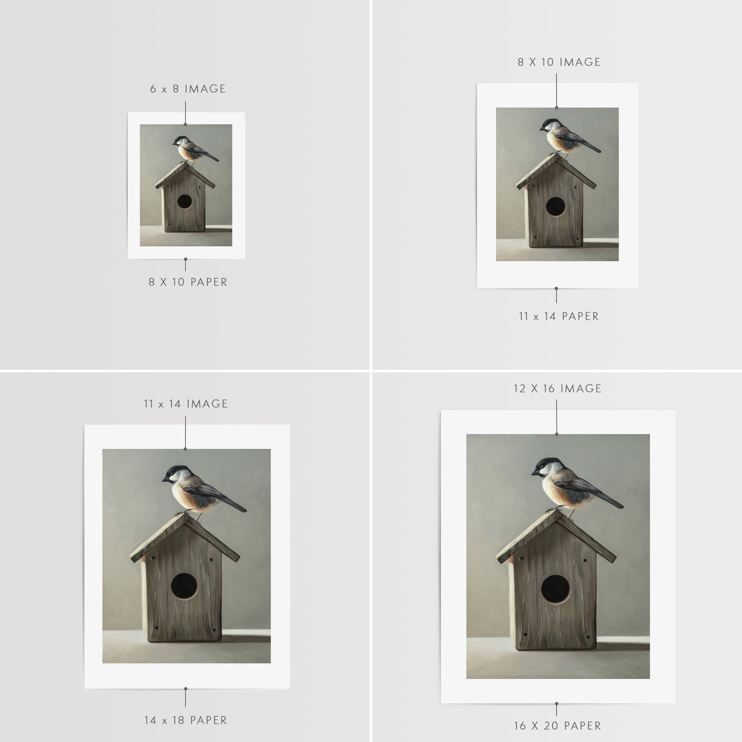Chickadee & Birdhouse | Fine Art Print