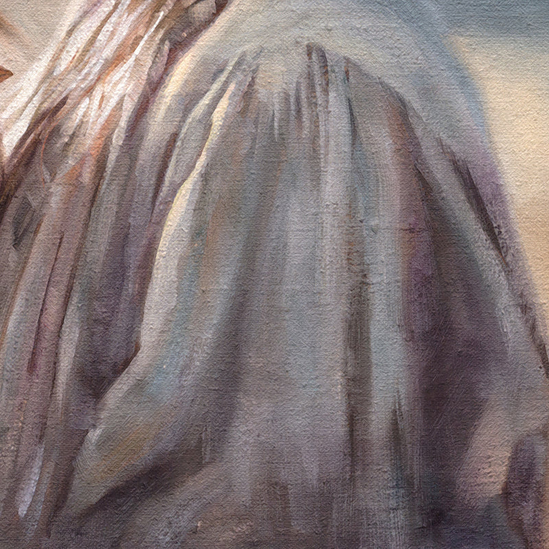 Girl with Sparrow | 12" x 12" Original Oil Painting