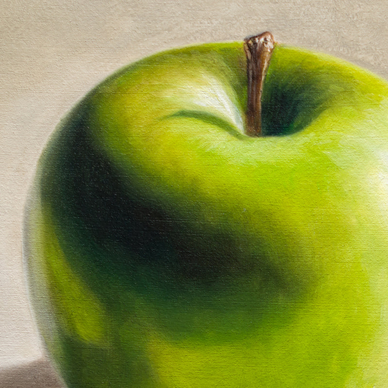 Apple & Paring Knife | 12" x 9" Original Oil Painting