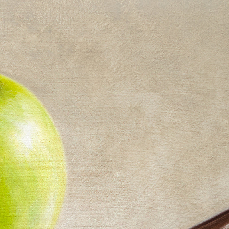 Apple & Paring Knife | 12" x 9" Original Oil Painting