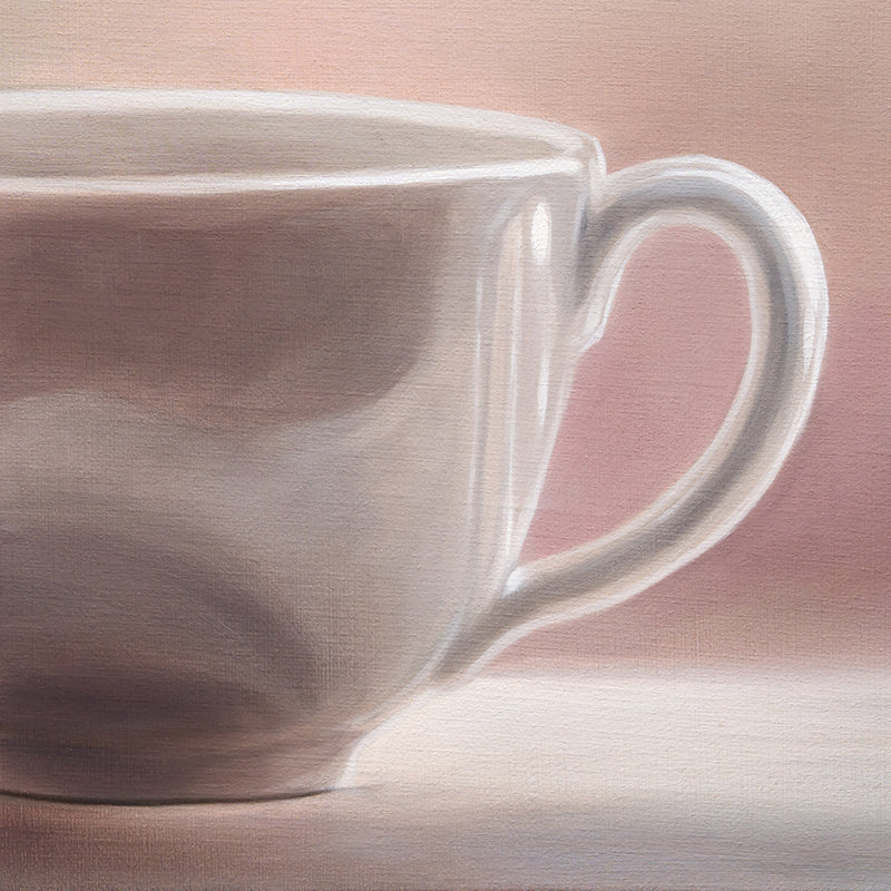 Chickadee & Cup | 14" x 11" Original Oil Painting