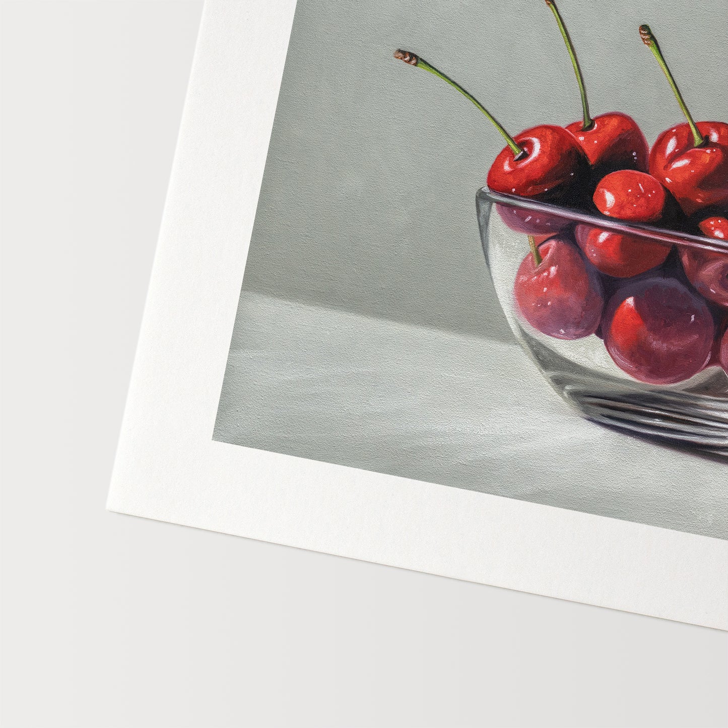 Glass Bowl of Cherries | Fine Art Print