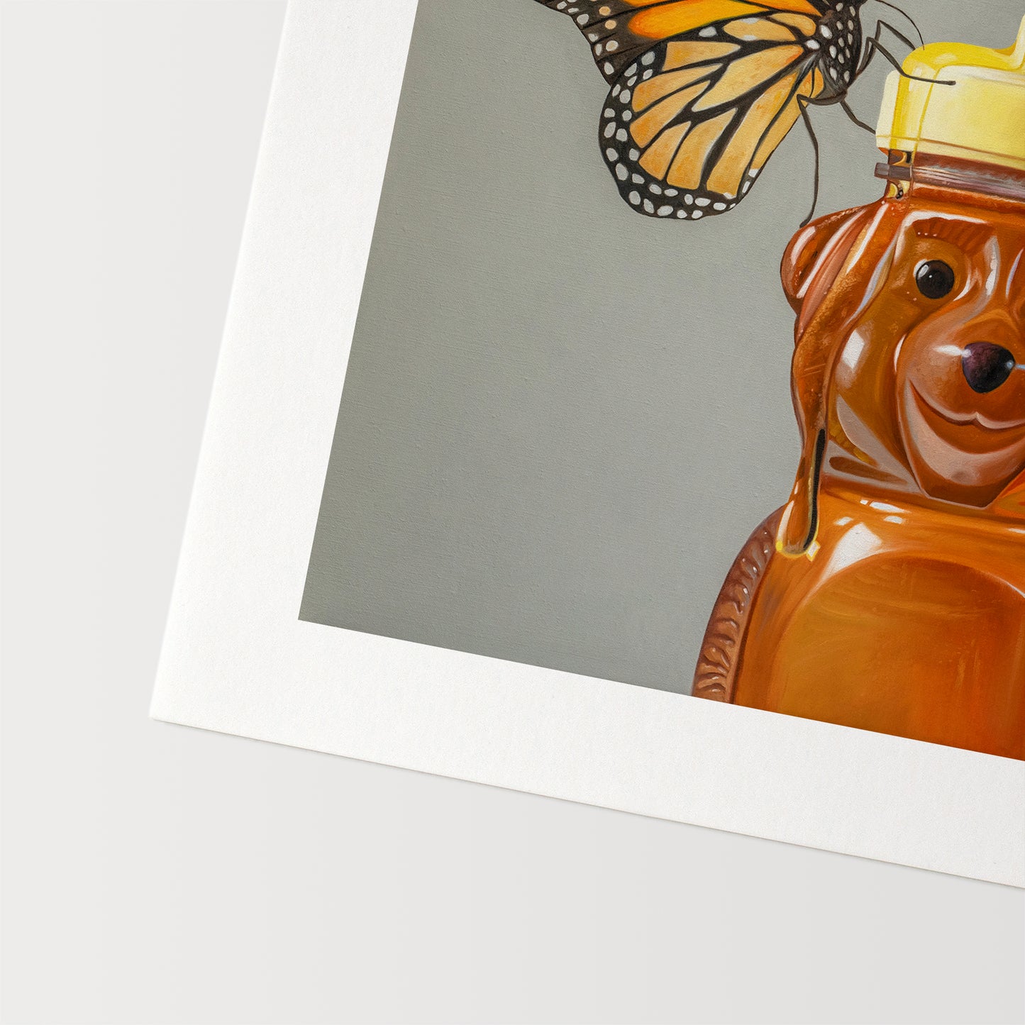 Honey Bear & Monarch Butterfly | Fine Art Print