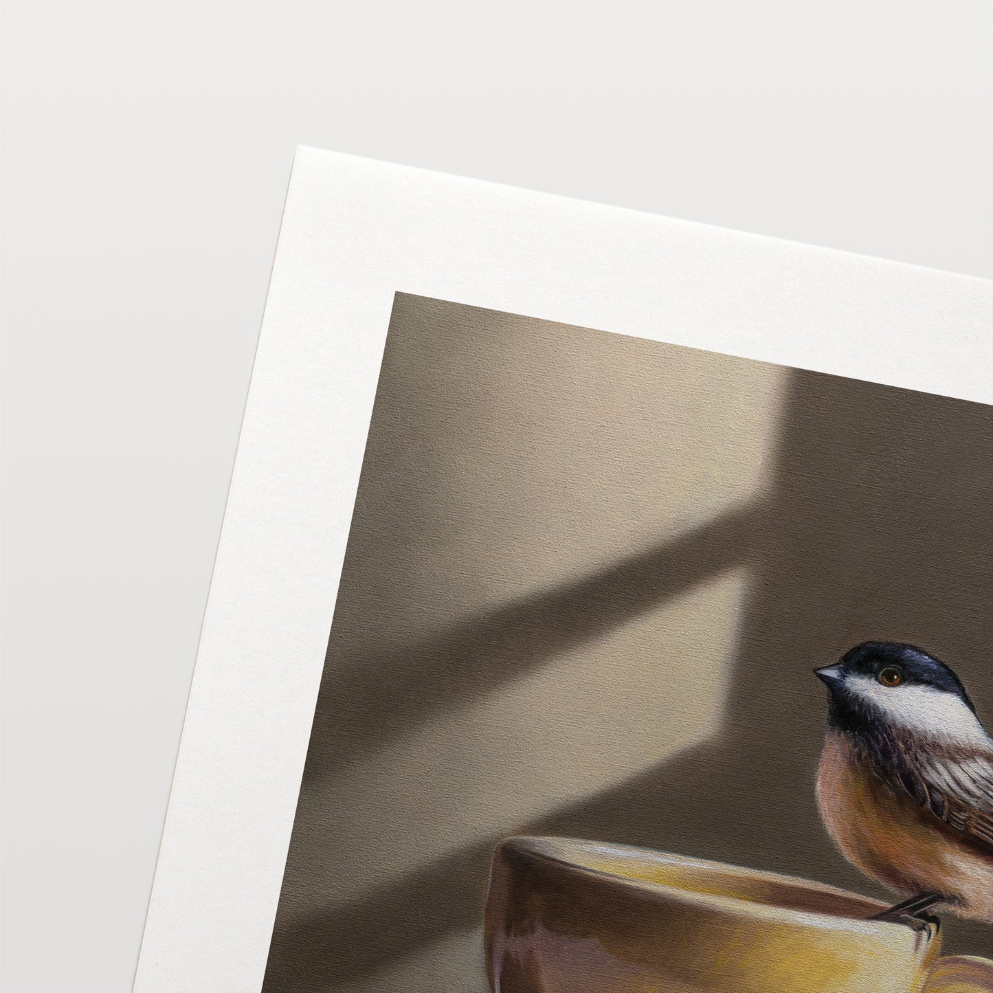 Chickadee & Yellow Cup