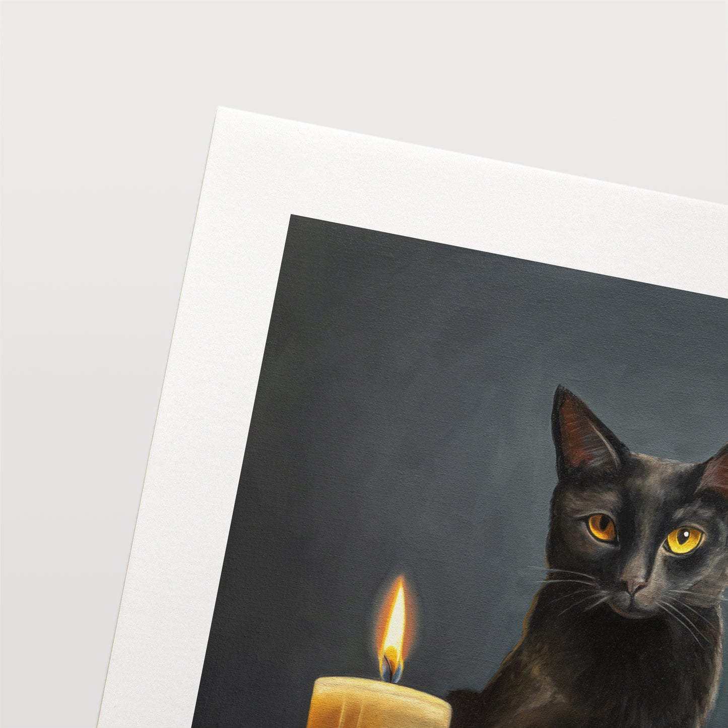 Black Cat & Candle | Fine Art Print