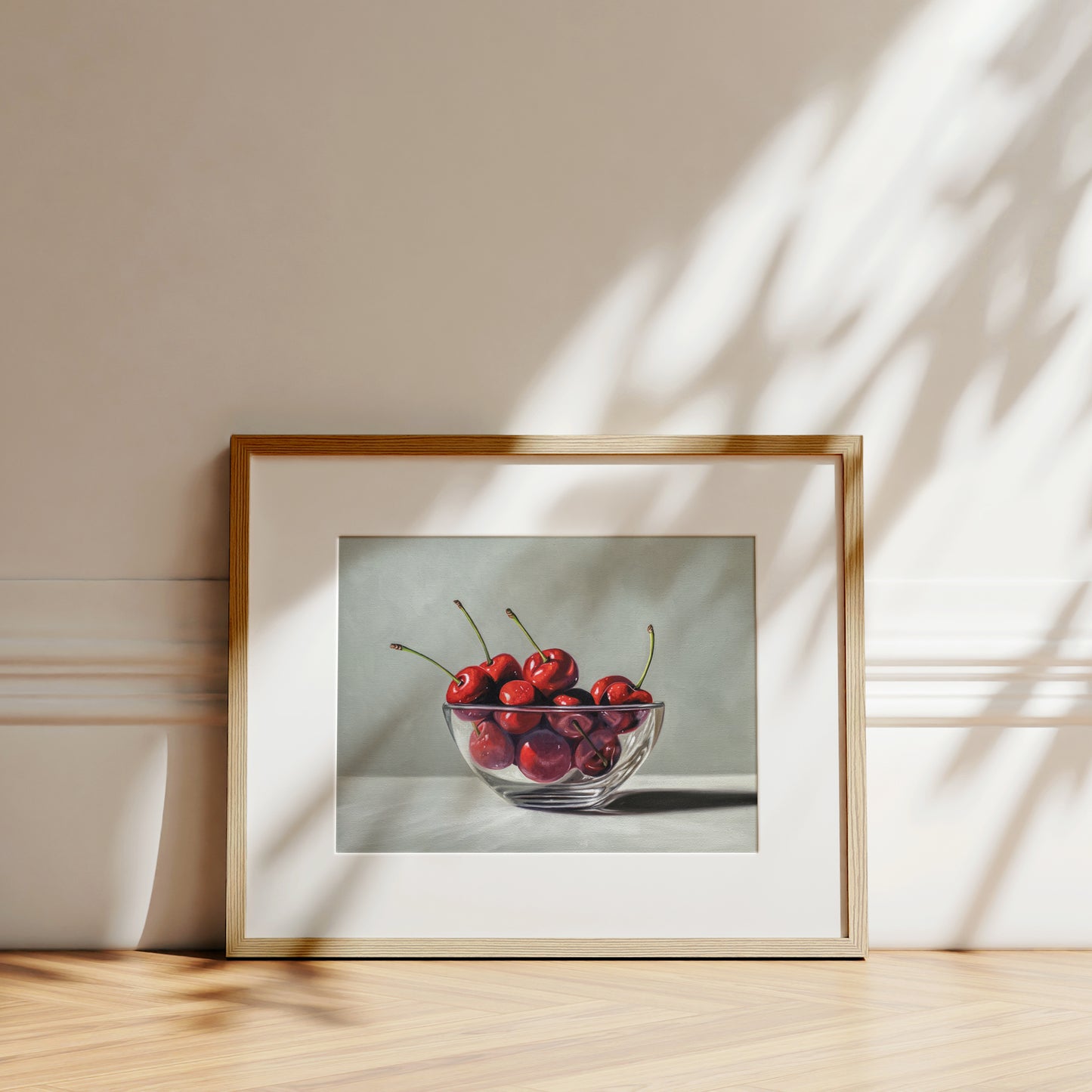 Glass Bowl of Cherries | Fine Art Print