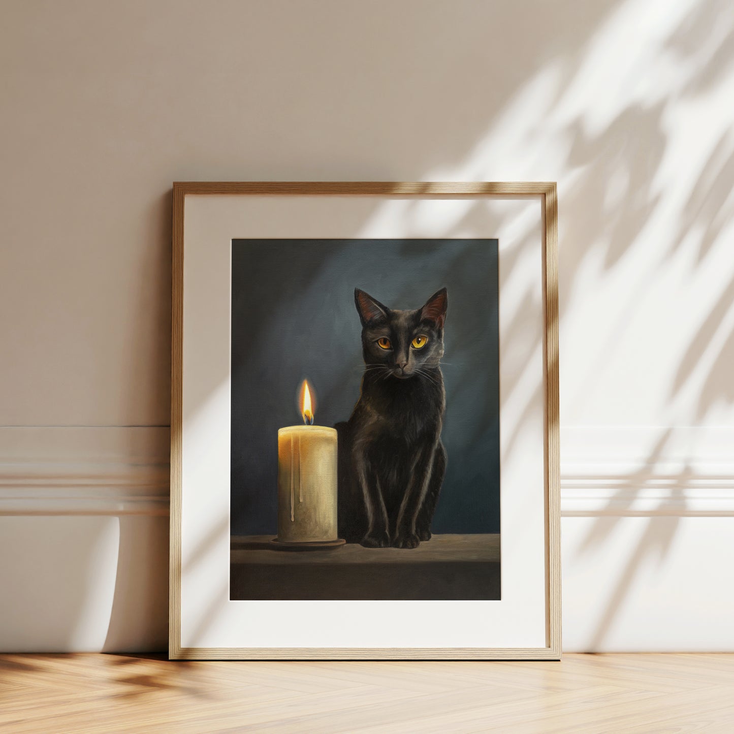 Black Cat & Candle | Fine Art Print