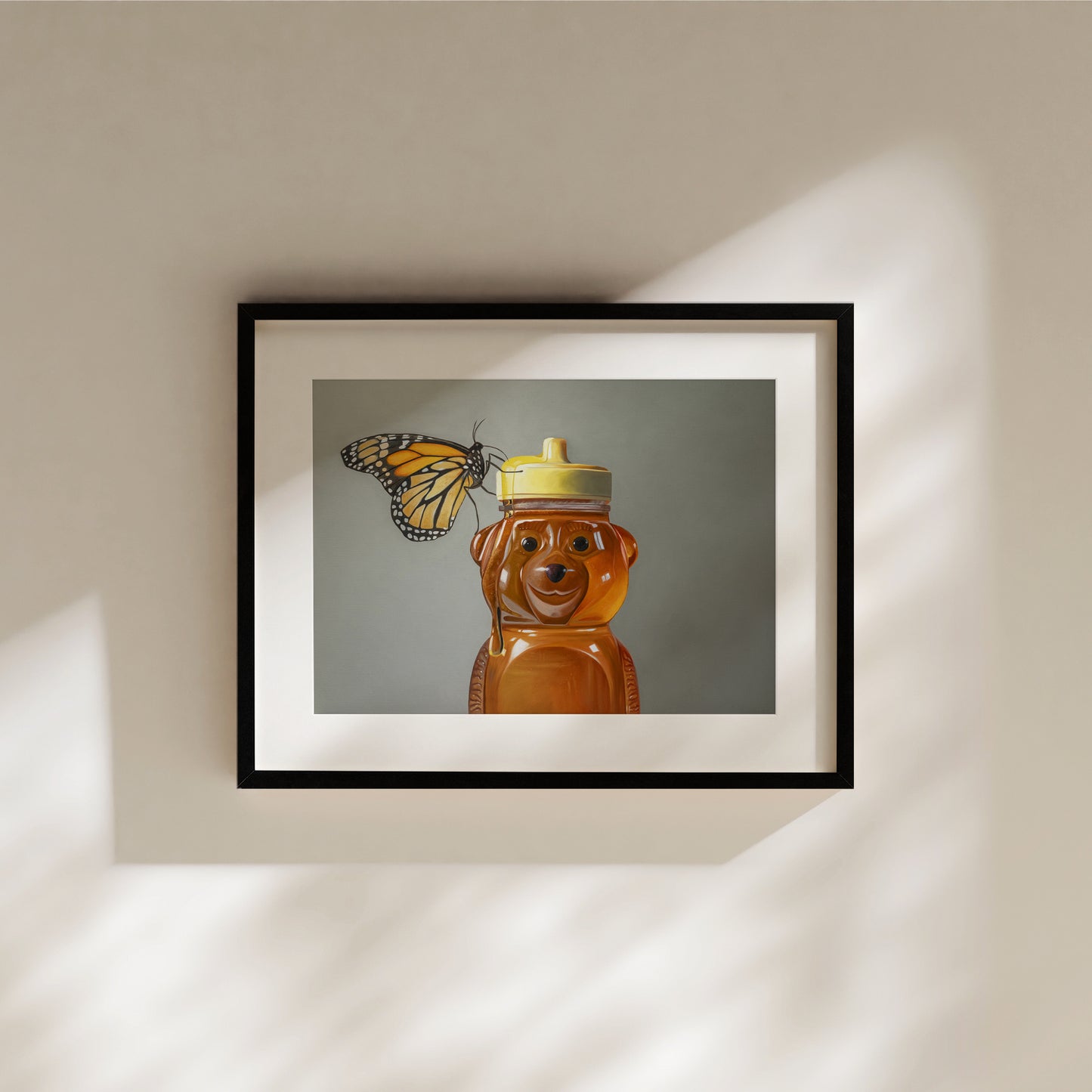 Honey Bear & Monarch Butterfly | Fine Art Print