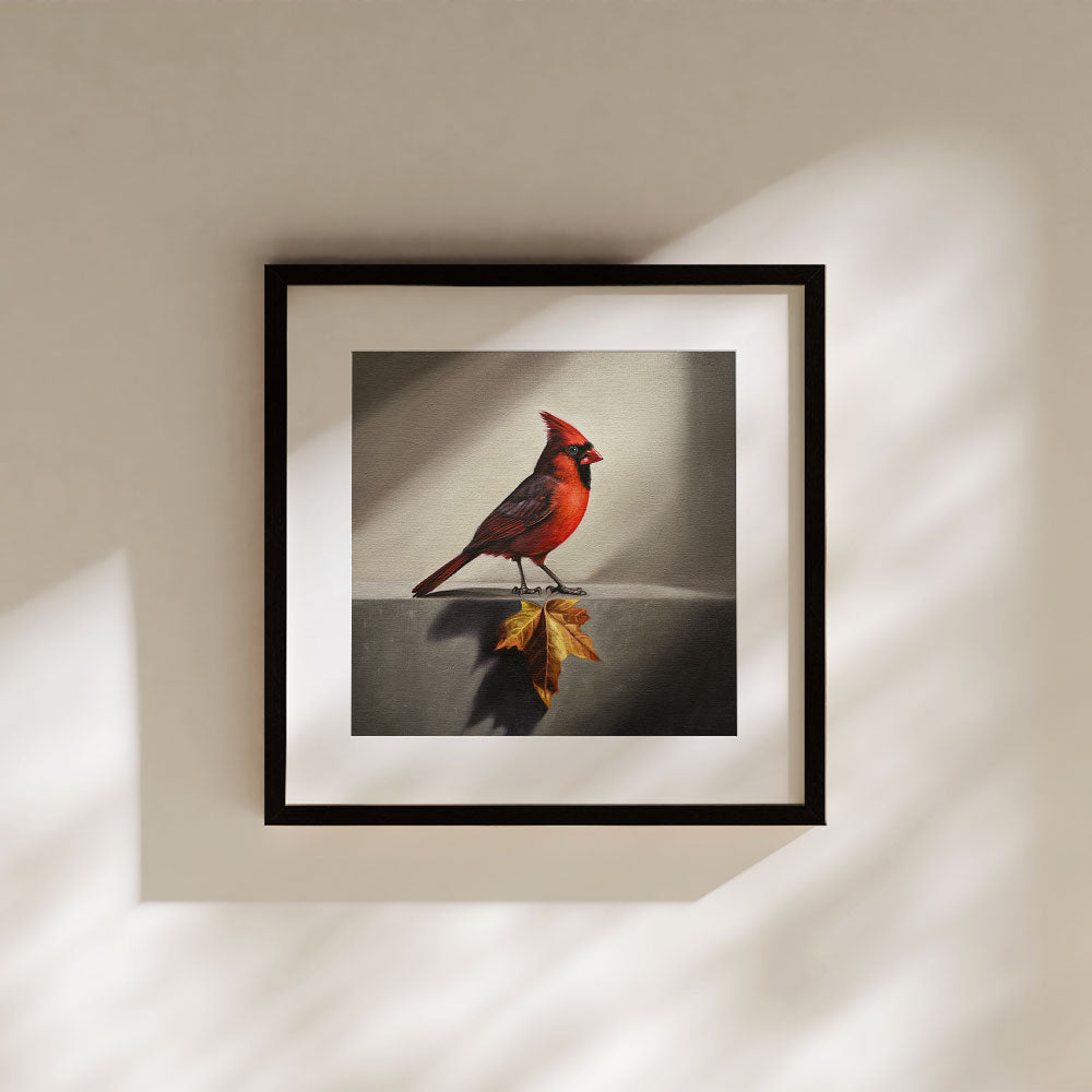 Cardinal & Maple Leaf • Fine Art Print