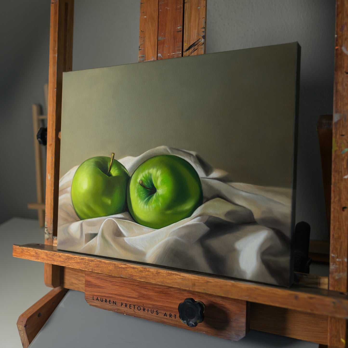 Apples & Linen | 14" x 11" Original Oil Painting