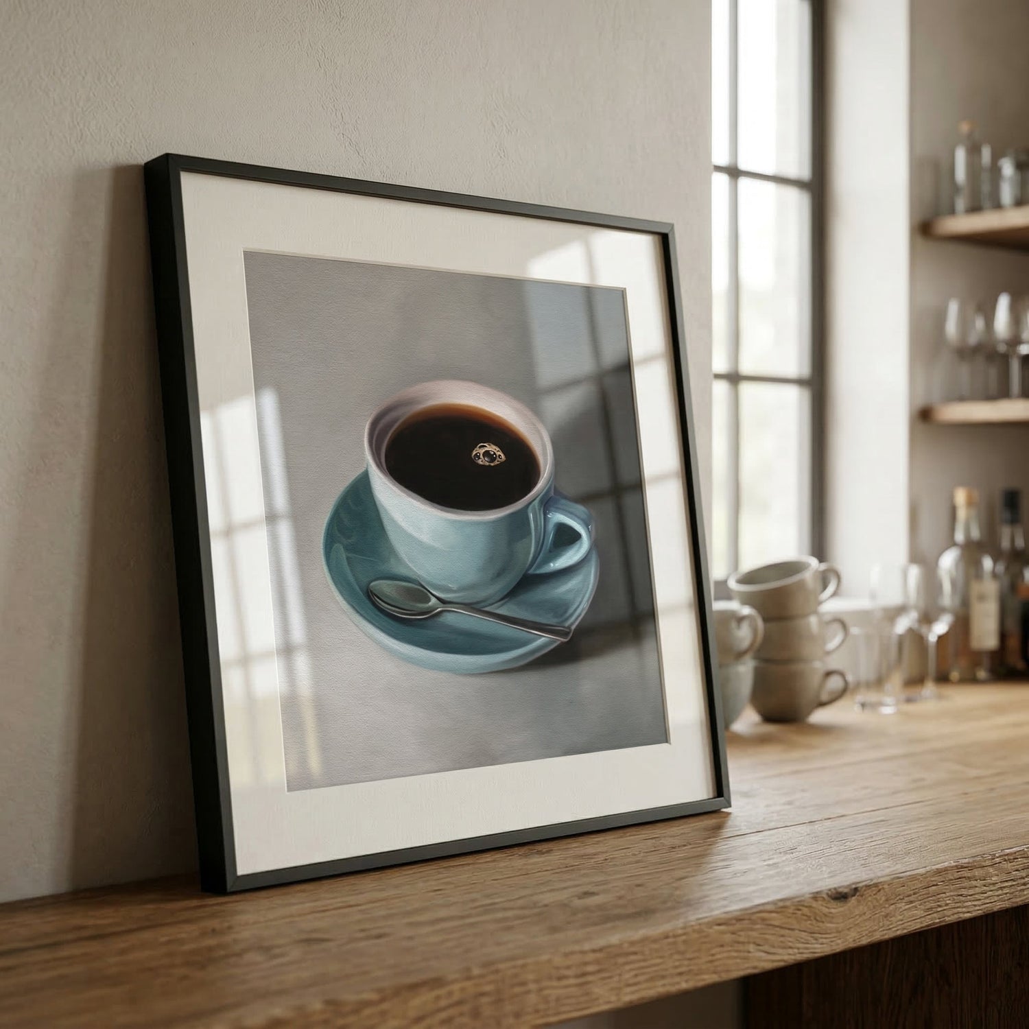 artwork by Lauren Pretorius featuring a steaming tea kettle