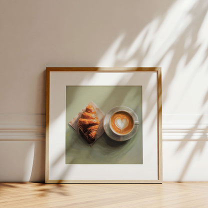Croissant & Latte • Fine Art Print