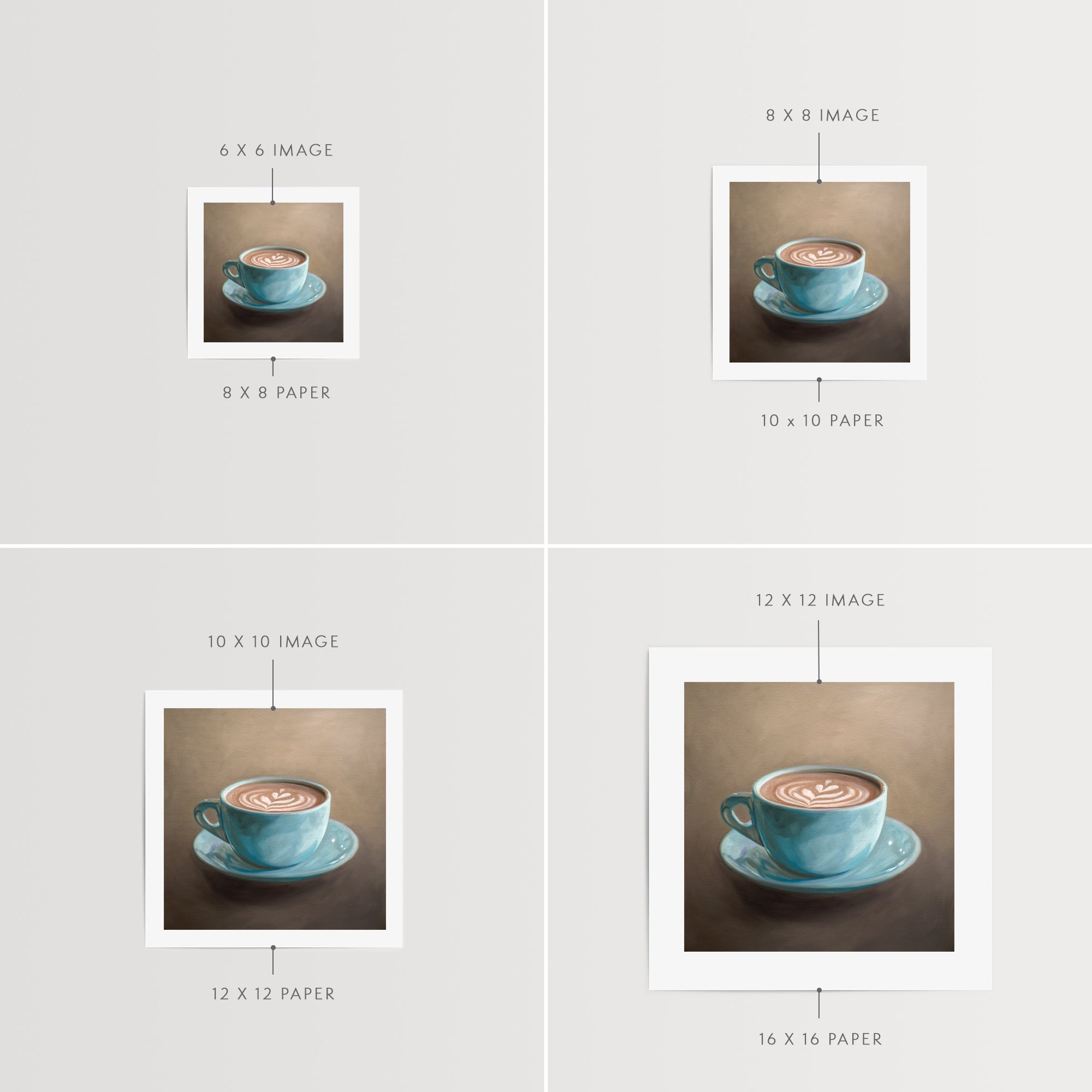 Blue Coffee Cup Latte | Fine Art Print