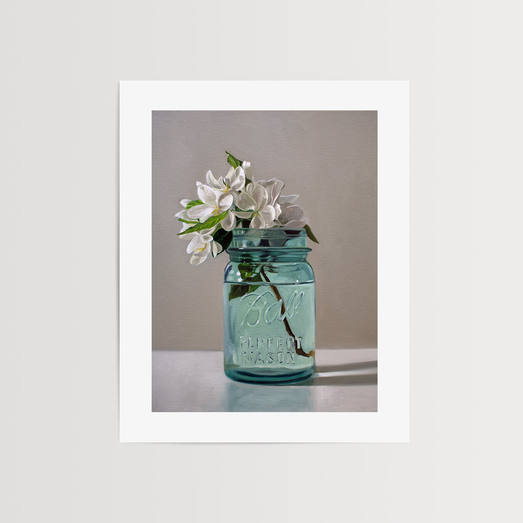 This artwork features a freshly picked bouquet of crabapple blossoms – such a shame they only last about a week.