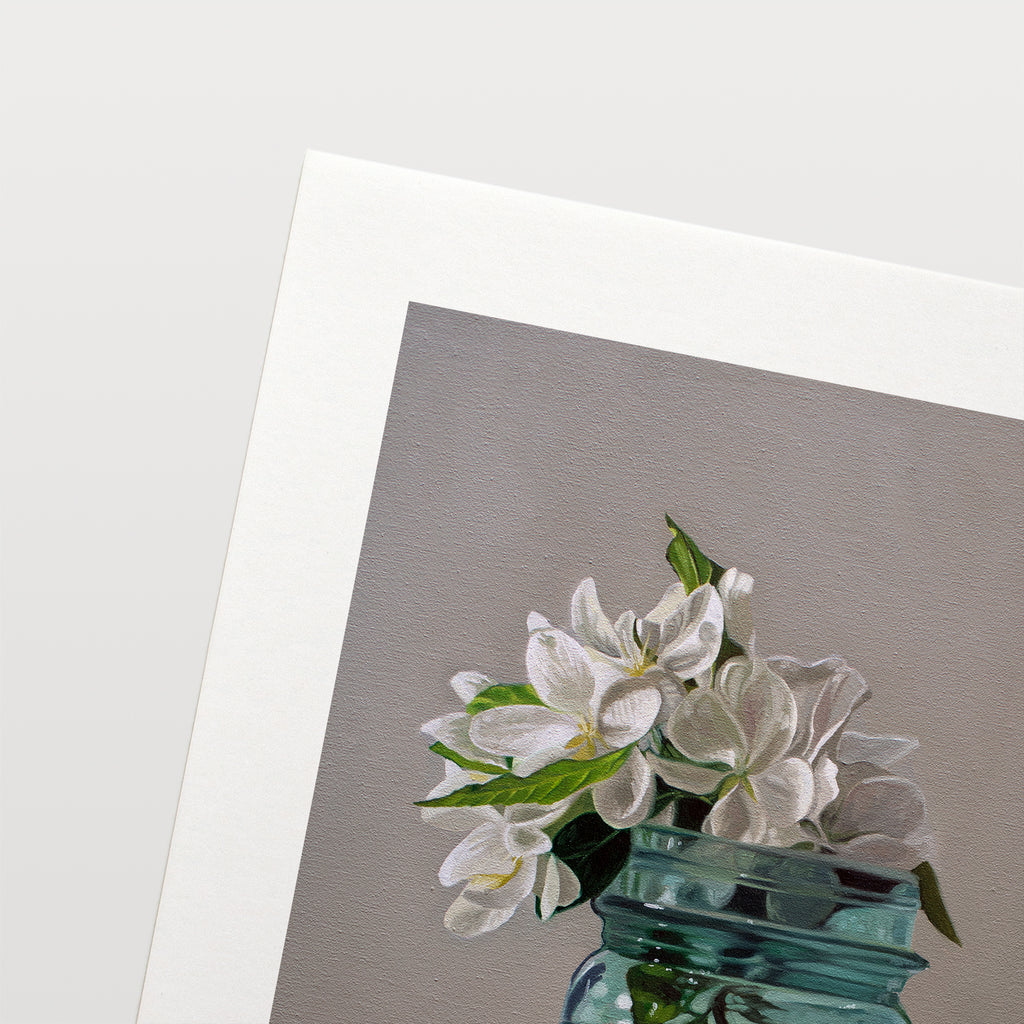This artwork features a freshly picked bouquet of crabapple blossoms – such a shame they only last about a week.