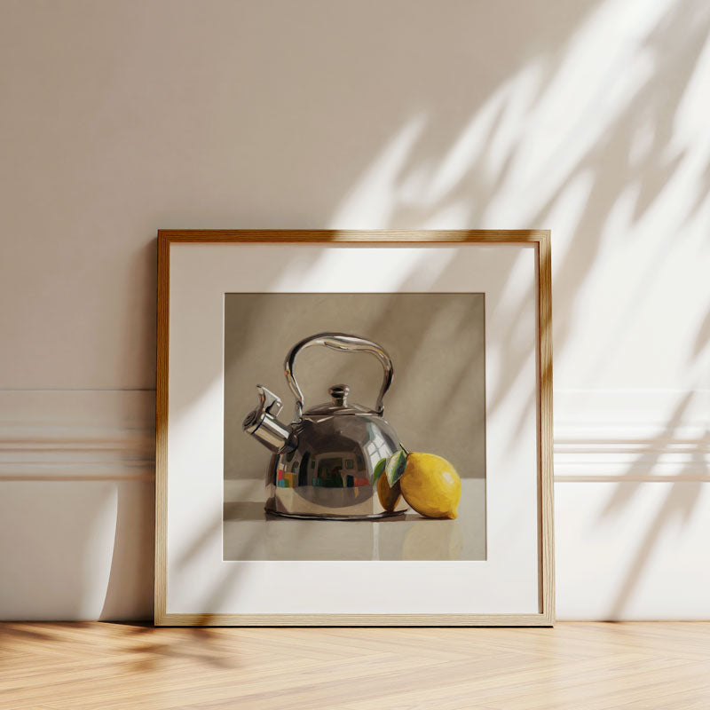Teal Kettle & Lemon • Fine Art Print