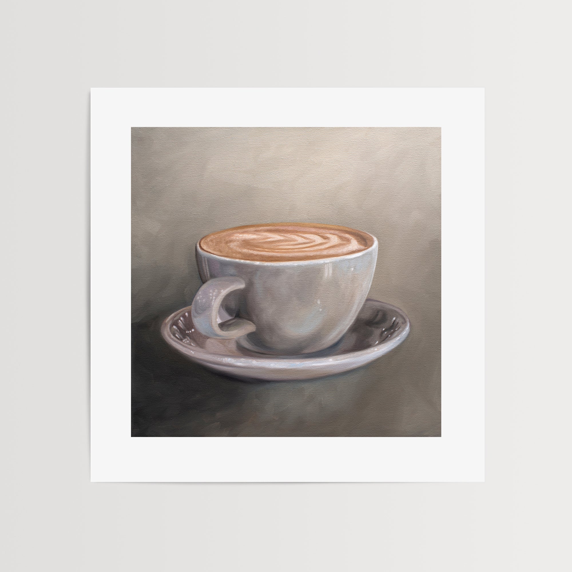 Blue Coffee Cup Latte | Fine Art Print