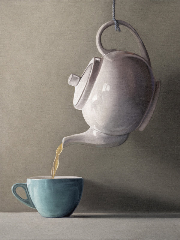 Tea Kettle and Chickadees  Fine Art Print – Lauren Pretorius Art