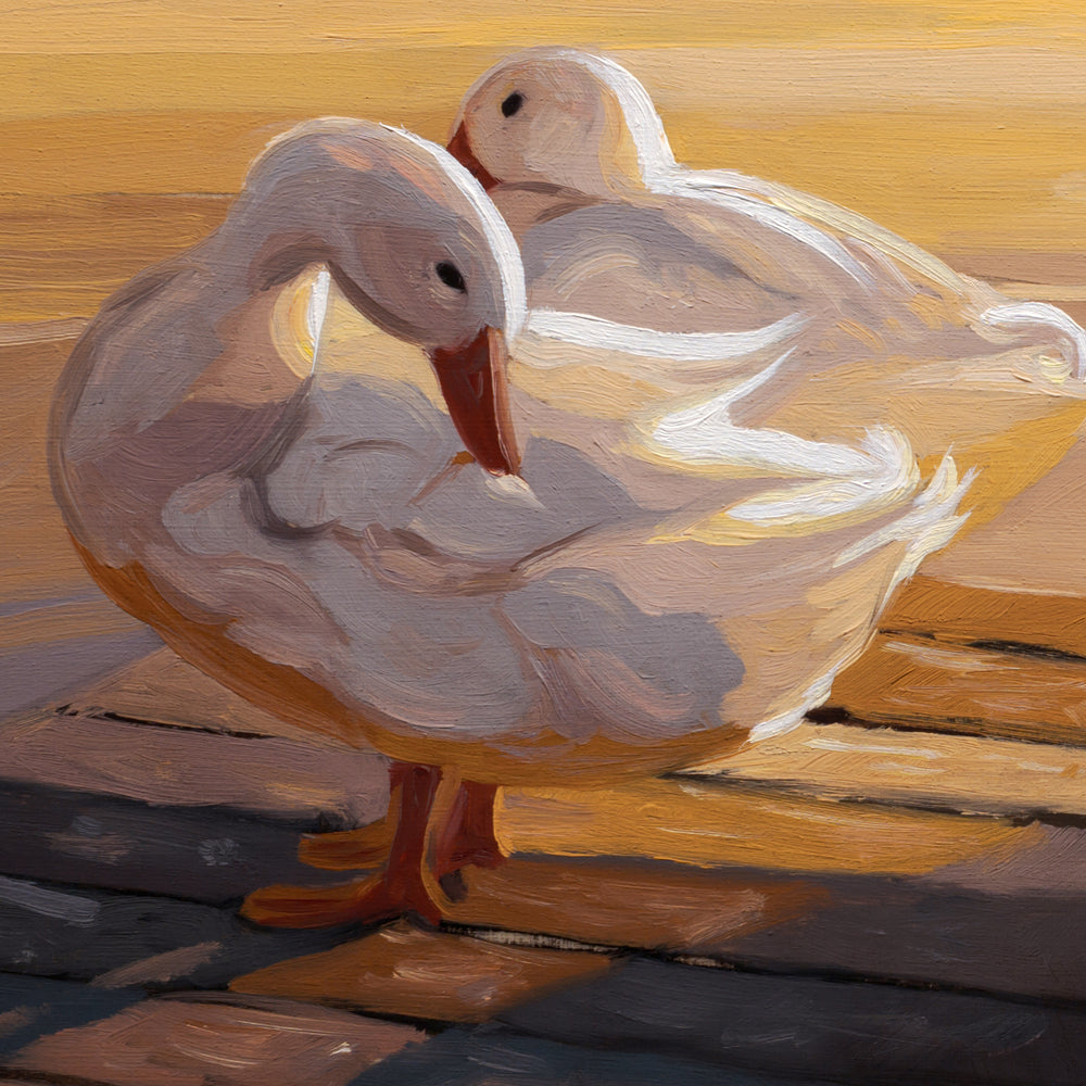 Ducks at Sunset • 14 x 11