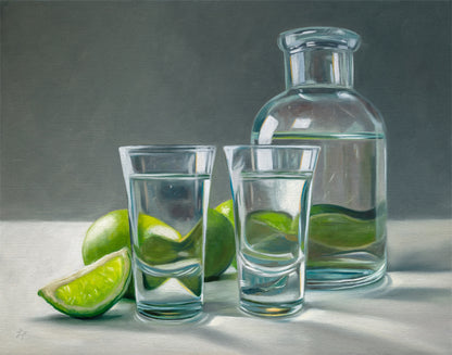 Tequila & Limes | 14" x 11" Original Oil Painting