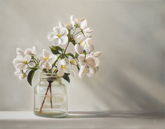 Crabapple Blossoms | 14" x 11" Original Oil Painting