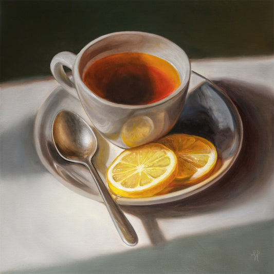 Tea with Lemons | 12" x 12" Original Oil Painting