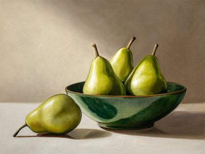Pears & Green Bowl