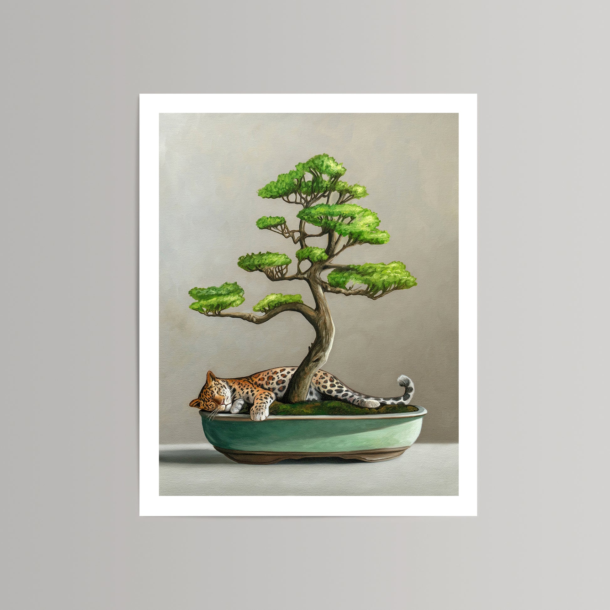 bonsai tree print Bonsai & Leopard | Fine Art Print