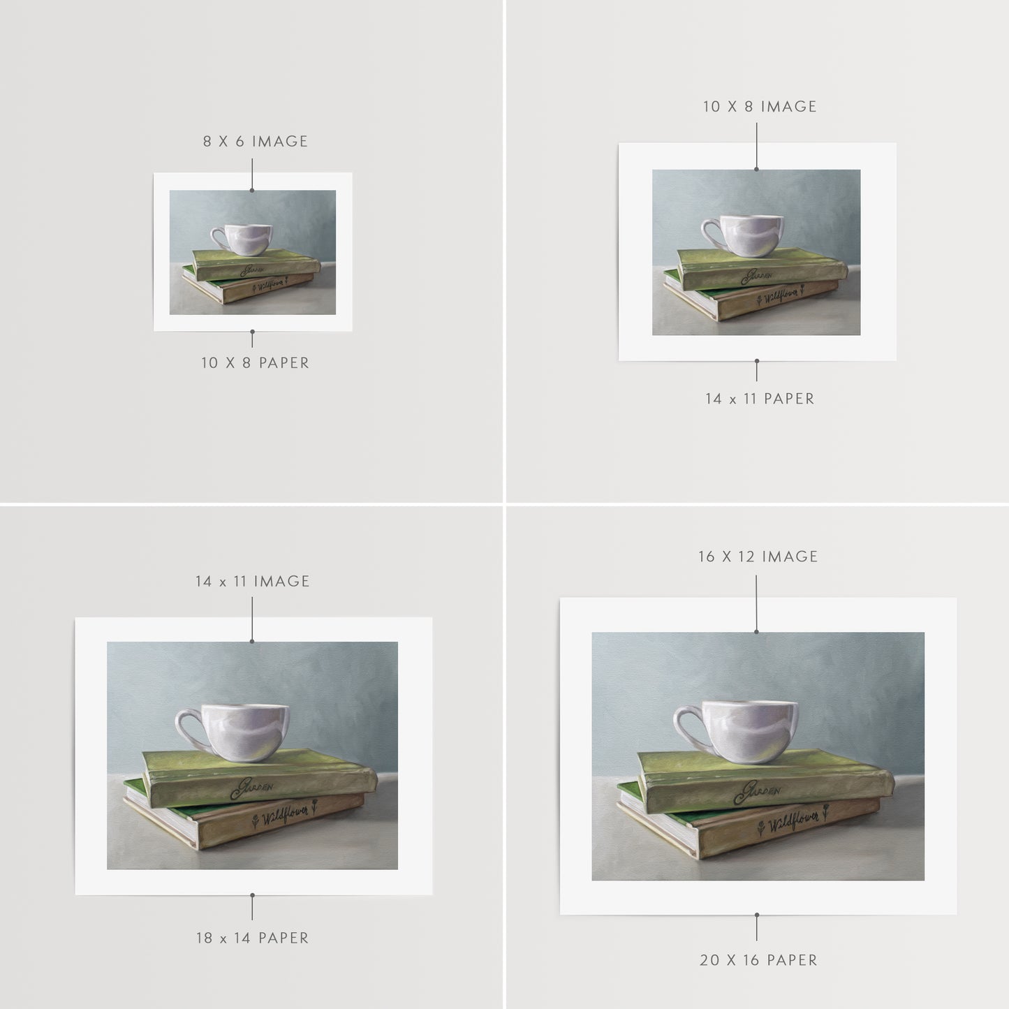 Coffee and Books Fine Art Print by Lauren Pretorius: The excitement of Spring just right around the corner inspired this piece… Since it’s yet still too cold to begin enjoying the weather outside we can at least still plan for warmer days ahead with a book about gardening and a good cup of coffee.