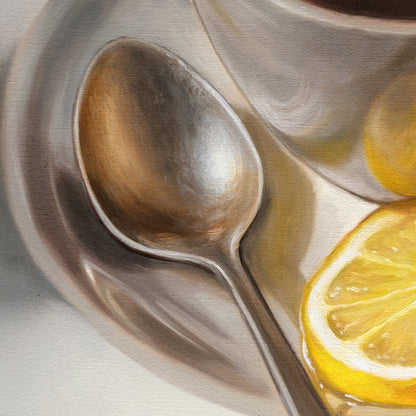 Tea with Lemons | 12" x 12" Original Oil Painting