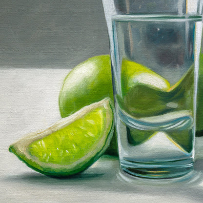 Tequila & Limes | 14" x 11" Original Oil Painting