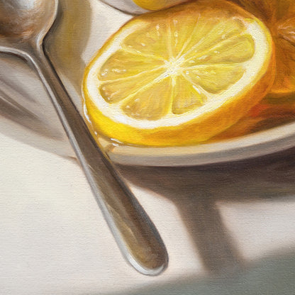 Tea with Lemons | 12" x 12" Original Oil Painting