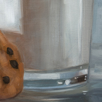 Milk & Cookies | 8" x 6" Original Oil Painting