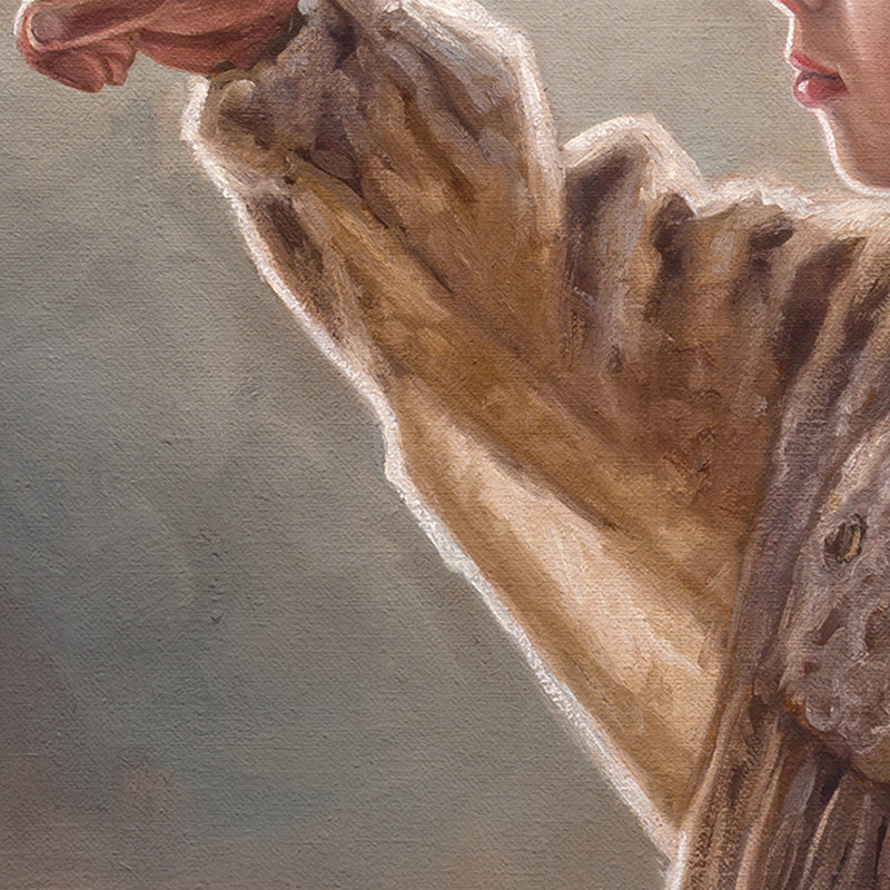 Girl with Butterfly | 14" x 11" Original Oil Painting