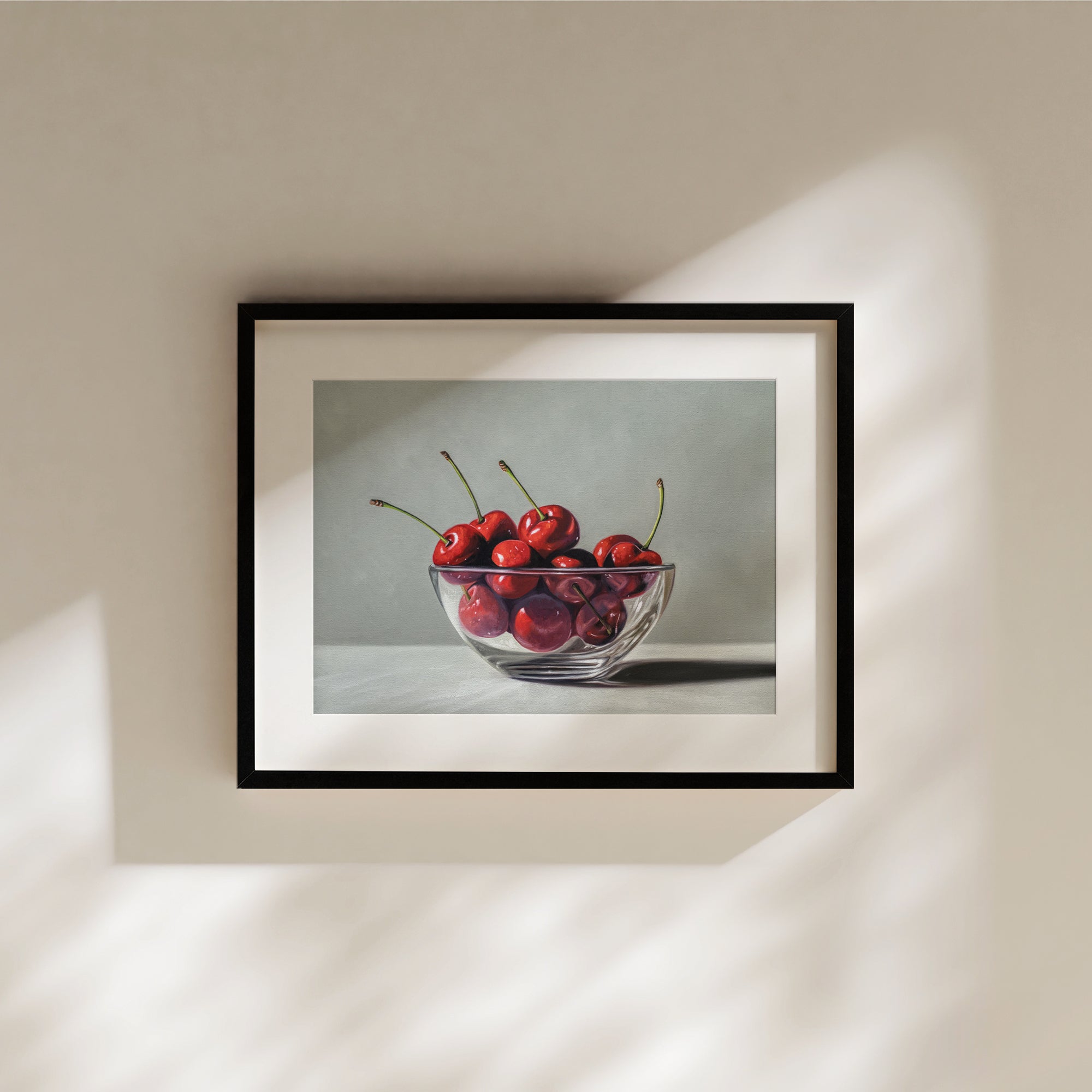 Glass Bowl of Cherries | Fine Art Print | Lauren Pretorius