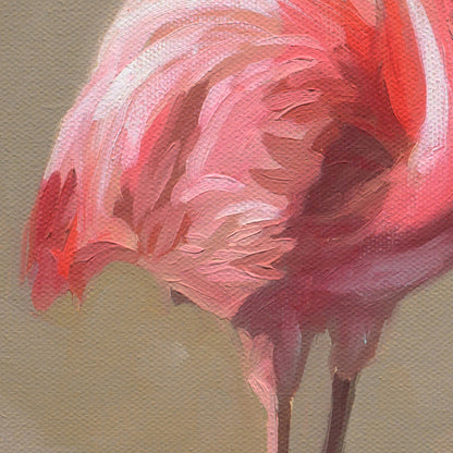 Poolside Flamingos • 20 x 20