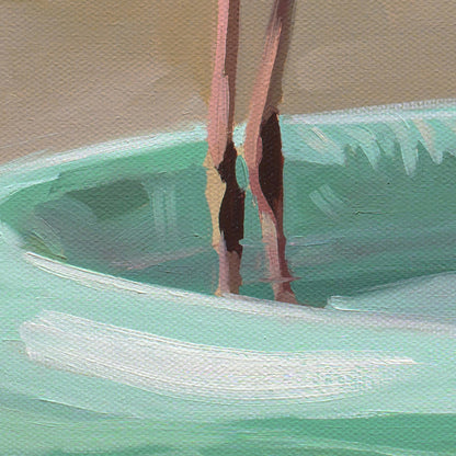 Poolside Flamingos • 20 x 20