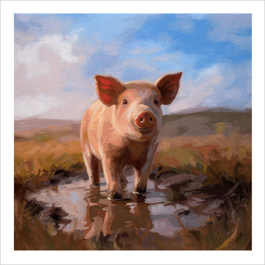 Happy as a Pig in Mud • Fine Art Print