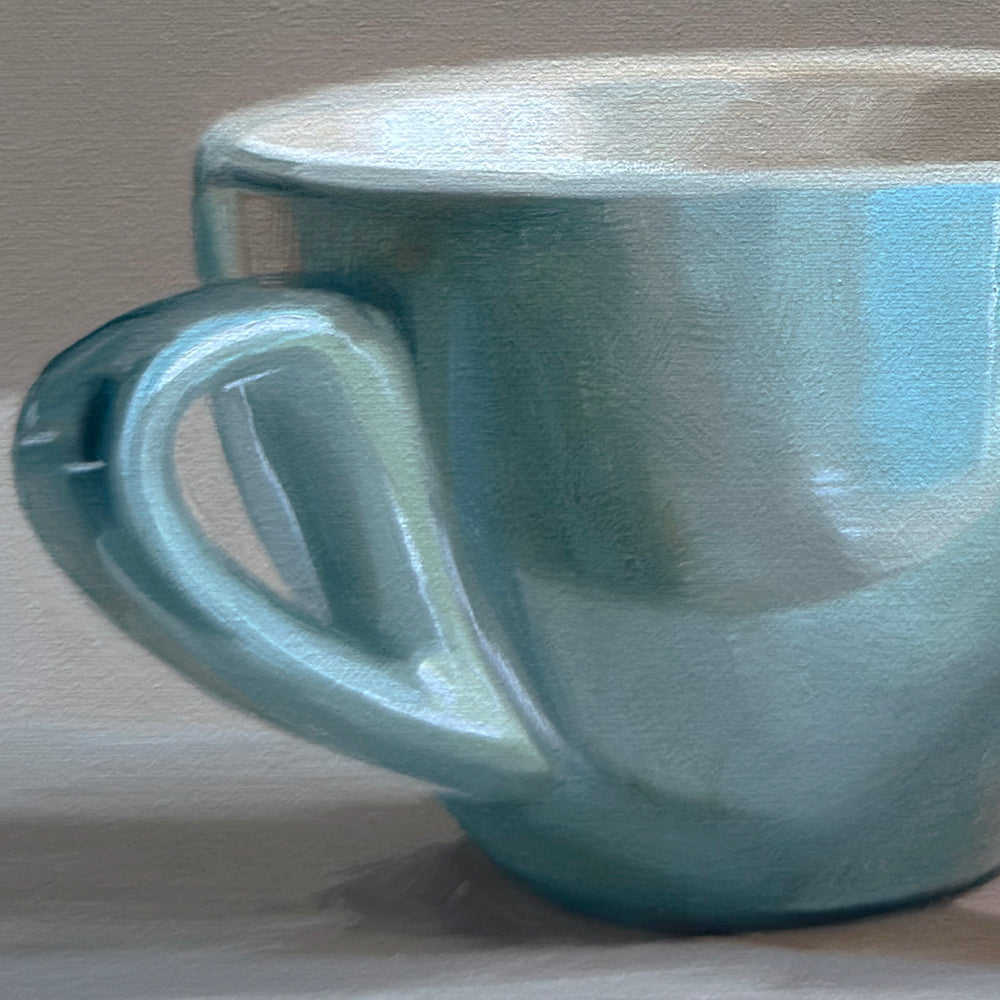 Honey, Bee & Turquoise Cup • 12 x 12