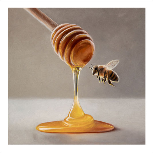 Honey Dipper & Bee • Fine Art Print
