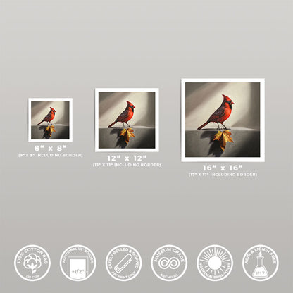 Cardinal & Maple Leaf • Fine Art Print