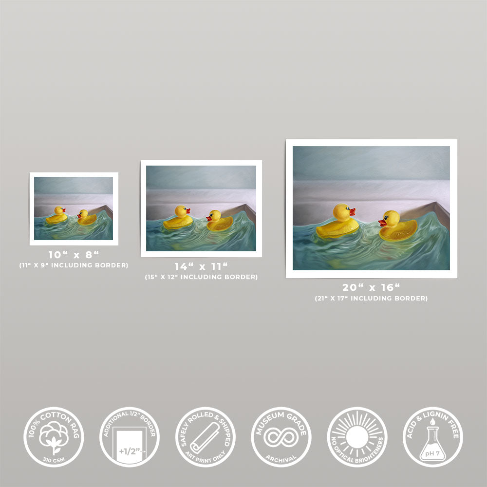 Rubber Ducky Rough Waters • Fine Art Print